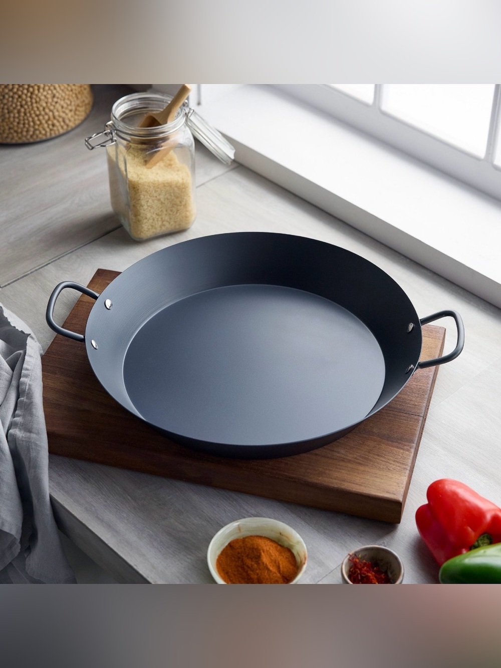 New GreenPan x Bobby Flay 15" Pre-Seasoned Carbon Steel Paella Pan